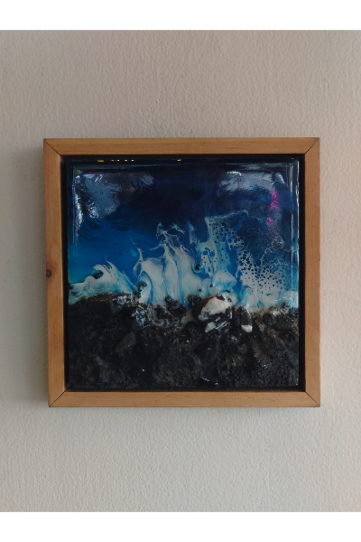 RW60022 - Mini Jungle Beach, Unawatuna & Natural Rocks - Framed - 02 Pieces